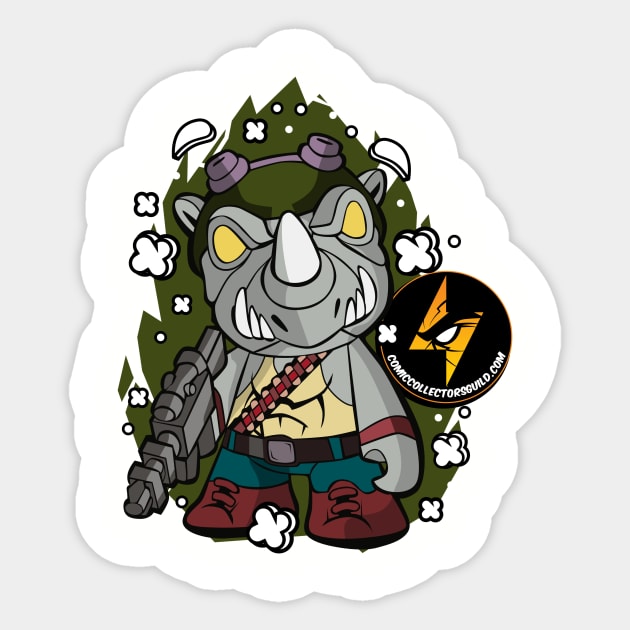 CCG Rocksteady Sticker by Comic Collectors Guild 